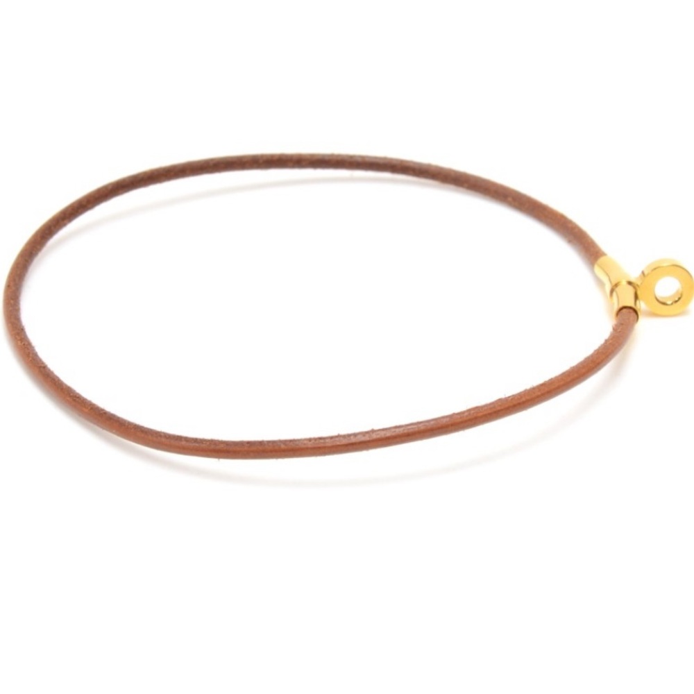 Hermès Kelly Lock Necklace Wrap Bracelet 1980 Vintage Hunter Leather Gold Plated - Picture 8 of 16